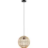 Nurture Round Ceiling Pendant Light in Rattan