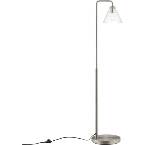 Element Floor Lamp in Nickel Iron & Transparent Glass