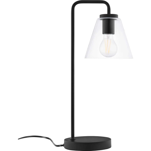 Element Table Lamp in Black Iron & Transparent Glass