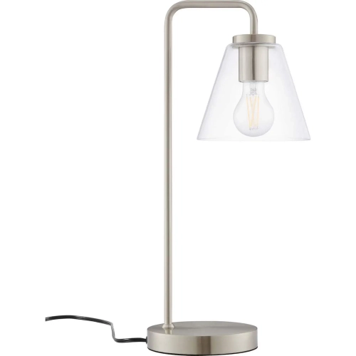 Element Table Lamp in Nickel Iron & Transparent Glass