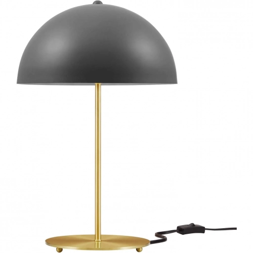 Ideal Table Lamp in Gray & Satin Brass Iron