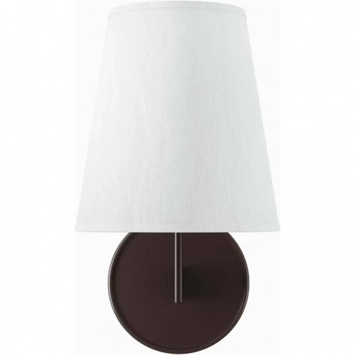 Surround Wall Sconce in Bronze Metal & White Fabric