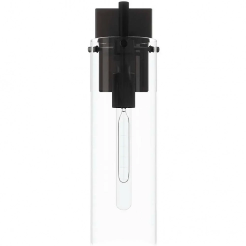 Skylark Wall Sconce in Black Iron & Clear Glass