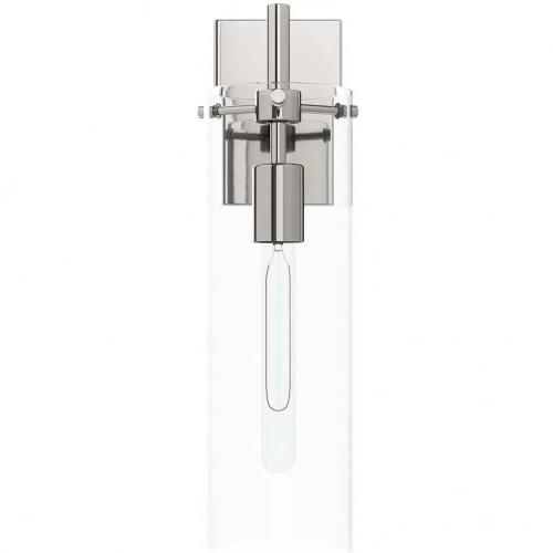 Skylark Wall Sconce in Polished Nickel Iron & Clear Glass