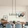 Skylark 6 Light Chandelier in Black Iron & Clear Glass