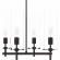 Skylark 6 Light Chandelier in Black Iron & Clear Glass