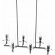 Skylark 6 Light Chandelier in Black Iron & Clear Glass