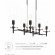 Skylark 6 Light Chandelier in Black Iron & Clear Glass