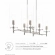 Skylark 6 Light Chandelier in Polished Nickel Iron & Clear Glass