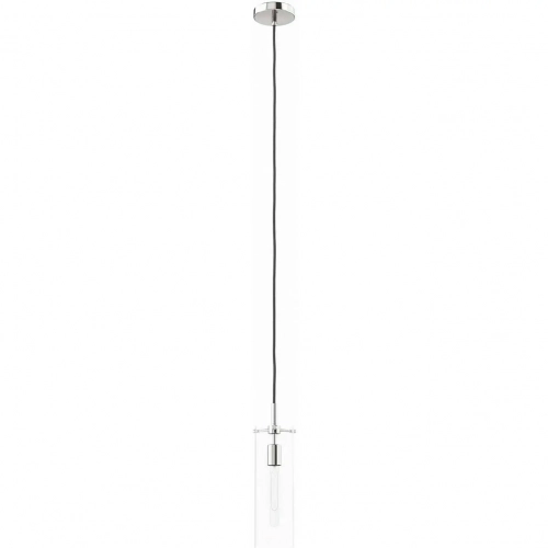 Skylark Pendant Light in Polished Nickel Iron & Clear Glass