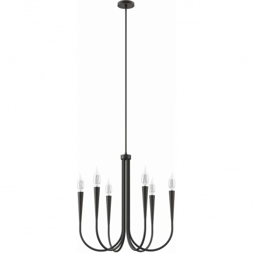 Penrose 6 Light Chandelier in Black Metal