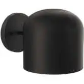 Avenue 1 Light Wall Sconce in Black Metal & White