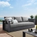 Tahoe Outdoor Sofa in Gray Metal & Charcoal Gray Fabric