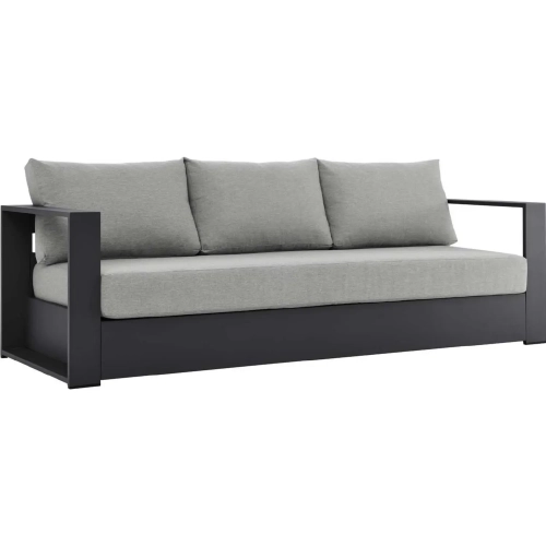 Tahoe Outdoor Sofa in Gray Metal & Gray Fabric