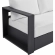 Tahoe Outdoor Sofa in Gray Metal & White Fabric