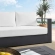 Tahoe Outdoor Sofa in Gray Metal & White Fabric
