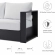 Tahoe Outdoor Sofa in Gray Metal & White Fabric