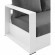 Tahoe Outdoor Sofa in White Metal & Charcoal Gray Fabric