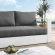 Tahoe Outdoor Sofa in White Metal & Charcoal Gray Fabric