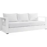 Tahoe Outdoor Sofa in White Metal & White Fabric