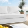 Tahoe Outdoor Sofa in White Metal & White Fabric