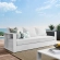 Tahoe Outdoor Sofa in White Metal & White Fabric