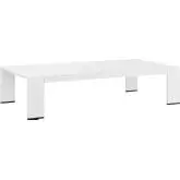 Tahoe Outdoor Coffee Table in White Aluminum