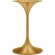 Lippa 20" Round Side Table in Black Faux Marble & Brushed Gold