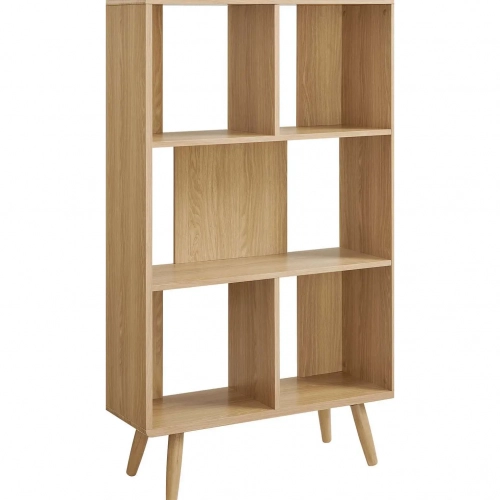 Transmit 5 Shelf Bookcase in Oak Wood Grain Finish