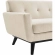 Engage Loveseat in Tufted Beige Herringbone Fabric