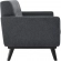 Engage Loveseat in Tufted Charcoal Gray Herringbone Fabric