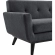 Engage Loveseat in Tufted Charcoal Gray Herringbone Fabric
