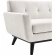Engage Loveseat in Tufted Ivory Herringbone Fabric