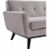 Engage Loveseat in Tufted Light Gray Herringbone Fabric