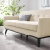 Engage Sofa in Tufted Beige Herringbone Fabric