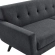 Engage Sofa in Tufted Charcoal Gray Herringbone Fabric