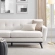 Engage Sofa in Tufted Ivory Herringbone Fabric