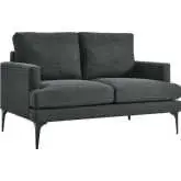 Evermore Loveseat in Gray Fabric