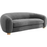 Abundant Sofa in Gray Boucle Fabric