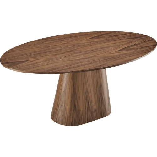 Provision 75" Oval Dining Table in Walnut Finish