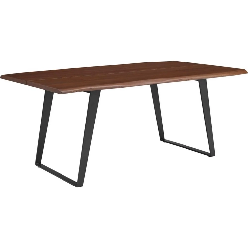 Viggo 74" Dining Table in Live Edge Acacia Wood & Black Metal