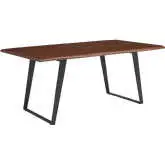 Viggo 74" Dining Table in Live Edge Acacia Wood & Black Metal