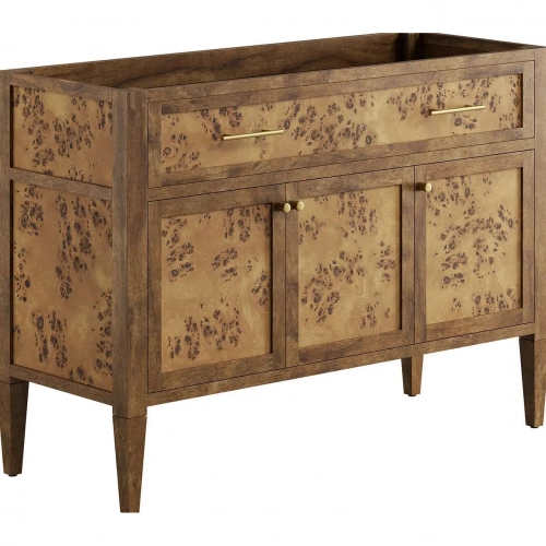 Elysian 48" Bathroom Vanity Cabinet (Sink Not Included) in Brown Wood