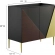Alchemist 36" Bathroom Vanity Cabinet (Sink Not Included) in Black, Gold & Oak