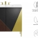 Alchemist 36" Bathroom Vanity Cabinet (Sink Not Included) in Black, Gold & Oak