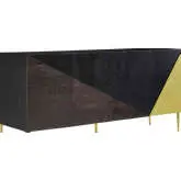 Alchemist Storage Cabinet Sideboard in Black, Gold & Oak Veneer