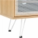 Nomad 47" TV Stand in Oak Finish & White Metal Mesh
