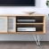 Nomad 47" TV Stand in Oak Finish & White Metal Mesh