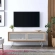 Nomad 47" TV Stand in Oak Finish & White Metal Mesh
