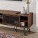 Nomad 59" TV Stand in Walnut Finish & Black Metal Mesh